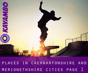 places in Caernarfonshire and Merionethshire (Cities) - page 1
